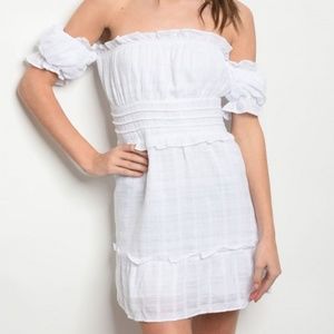 Honey Punch White Cotton Dress ALL ITEMS NEW FROM CLOSED BOUTIQUE #8457